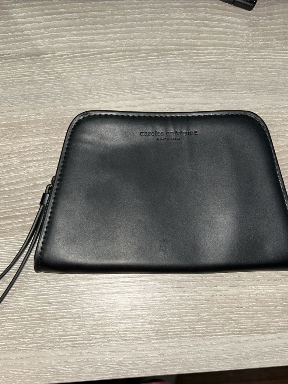 Narciso Rodriguez Black Leather Toiletry Pouch